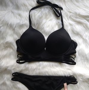 Victoria's Secret Bombshell Itsy Bikini~Sexy Strappy Black